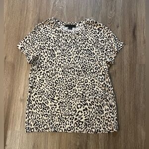 Sanctuary M Women’s Animal Print Short Sleeve T-shirt